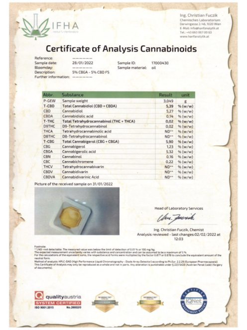 Cannacomplex double shot full spectrum CBG, CBD 10% extract 10ml
