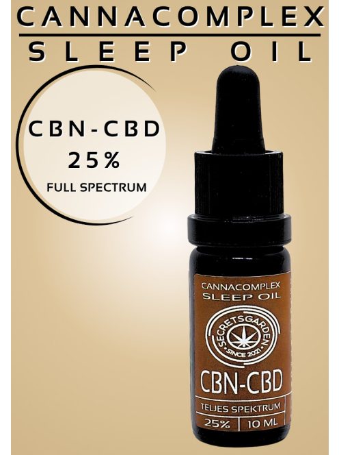 CANNACOMPLEX SLEEP OIL full spectrum  CBN, CBD, kivonat   25%   10ML