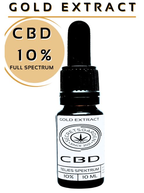 GOLD organic CBD extract full spectrum 10% 10ml