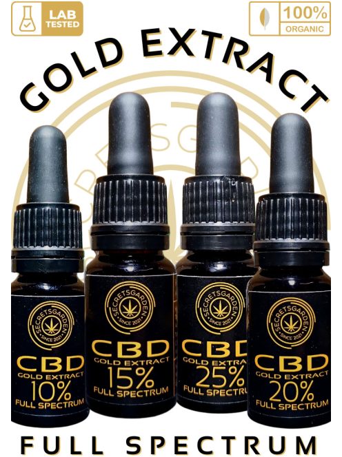 GOLD organic CBD extract full spectrum 10% 10ml