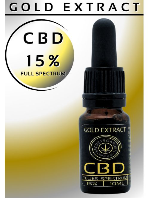 GOLD EXTRACT  full spectrum BIO CBD kivonat   15%   10ml