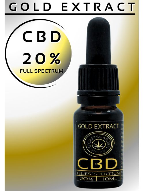 GOLD EXTRACT  full spectrum BIO CBD kivonat  20%   10ml