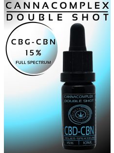   CANNACOMPLEX DOUBLE SHOT; full spectrum  CBD, CBN kivonat   15%    10ml