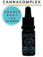 CANNACOMPLEX DOUBLE SHOT; full spectrum  CBD, CBN kivonat   15%    10ml