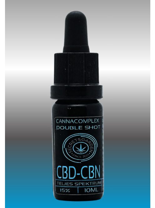 CANNACOMPLEX DOUBLE SHOT; full spectrum  CBD, CBN kivonat   15%    10ml