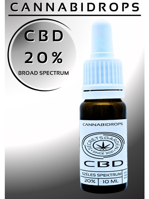 Cannabidrops broad spectrum Bio CBD kivonat   20%   10ml