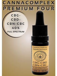   CANNACOMPLEX PREMIUM FOUR full spectrum CBG, CBD, CBN, CBC kivonat 40% 10ml