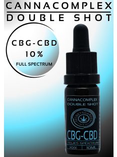   CANNACOMPLEX DOUBLE SHOT; full spectrum  CBD, CBG  kivonat  10%   10ml