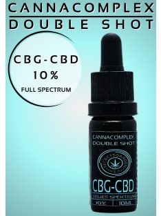   CANNACOMPLEX DOUBLE SHOT; full spectrum  CBD, CBG  kivonat  10%   10ml