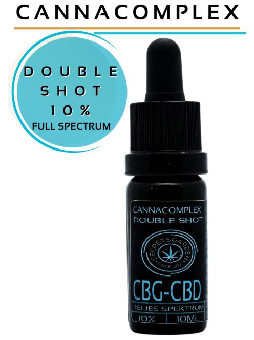 CANNACOMPLEX DOUBLE SHOT; full spectrum  CBD, CBG  kivonat  10%   10ml