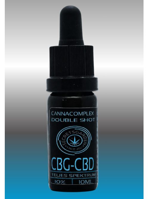 CANNACOMPLEX DOUBLE SHOT; full spectrum  CBD, CBG  kivonat  10%   10ml