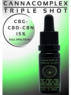   CANNACOMPLEX TRIPLE SHOT; full spectrum  CBD, CBN, CBG kivonat   15%   10ML