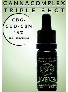   CANNACOMPLEX TRIPLE SHOT; full spectrum  CBD, CBN, CBG kivonat   15%   10ML