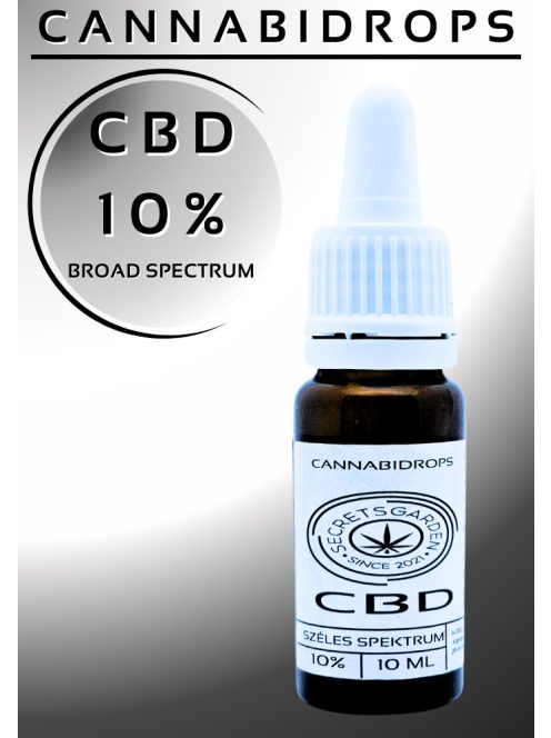 Cannabidrops broad spectrum Bio CBD kivonat   10%   10ml