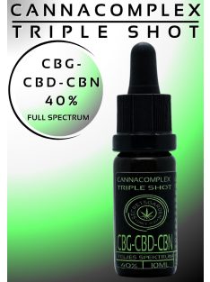   CANNACOMPLEX TRIPLE SHOT; full spectrum CBD, CBN, CBG kivonat 40% 10ml