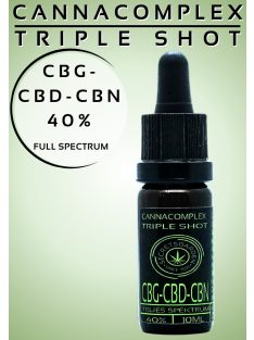   CANNACOMPLEX TRIPLE SHOT; full spectrum CBD, CBN, CBG kivonat 40% 10ml