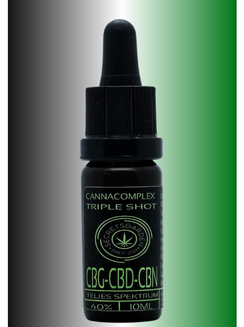 CANNACOMPLEX TRIPLE SHOT; full spectrum CBD, CBN, CBG kivonat 40% 10ml