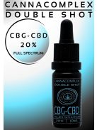 CANNACOMPLEX DOUBLE SHOT; full spectrum CBD, CBG kivonat   20%   10ml