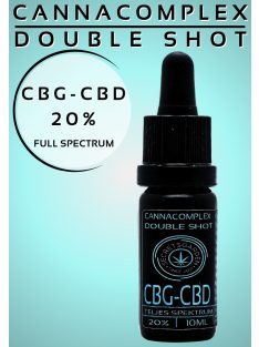   CANNACOMPLEX DOUBLE SHOT; full spectrum CBD, CBG kivonat   20%   10ml