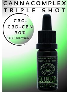   CANNACOMPLEX TRIPLE SHOT; full spectrum  CBD, CBN, CBG kivonat  30%   10ml