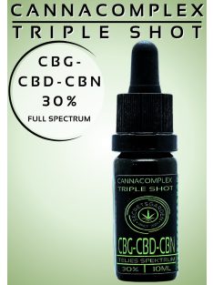   CANNACOMPLEX TRIPLE SHOT; full spectrum  CBD, CBN, CBG kivonat  30%   10ml