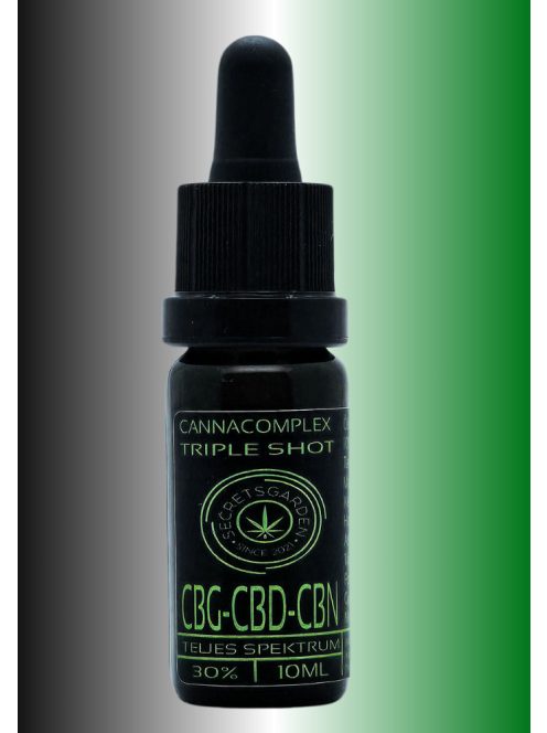 CANNACOMPLEX TRIPLE SHOT; full spectrum  CBD, CBN, CBG kivonat  30%   10ml