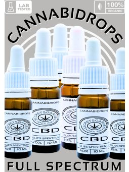 CANNABIDROPS Organic CBD extracts full spectrum (THC< 0,2%)
