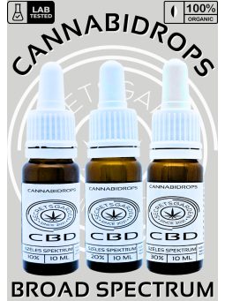 Cannabidrops bio CBD kivonatok broad spectrum  (THC mentes)